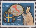 Vatican City State - 1989 - Personajes - 4000 L - Multicolor - Vatican, Pope - Scott 849 - Viajes Papales por Italia - 0